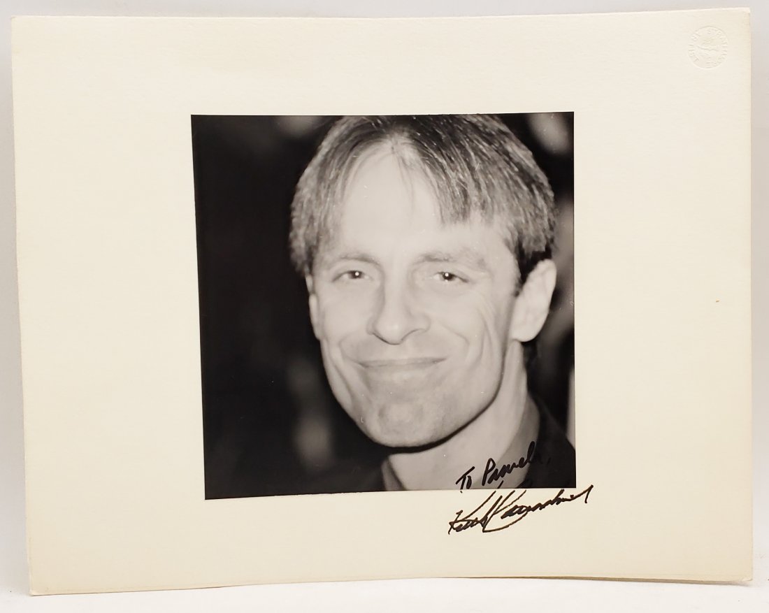 Keith Carradine: Signed Photo Portrait: B/W photo of Keith Carradine by P.Rankin- Smith mounted on art paper and signed on the margin by Keith Carradine. The signature is authentic with provenance. Image size : 7.5 x 7.25 inches. Mount size