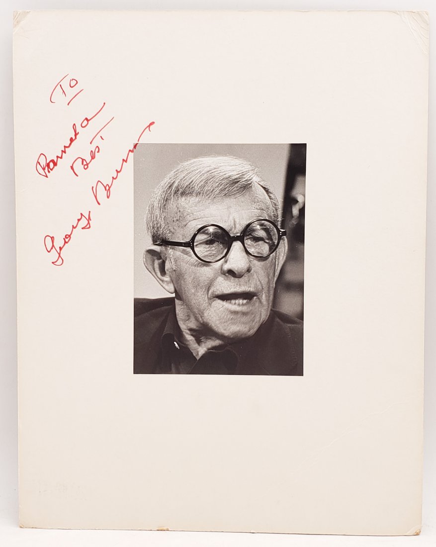 George Burns: Signed Photo Portrait: B/W photo of George Burns by P.Rankin- Smith mounted on artboard and signed on the margin by George Burns. The signature is authentic with provenance. Image size : 4.5 x 6.25 inches. Mount size: 11 x 