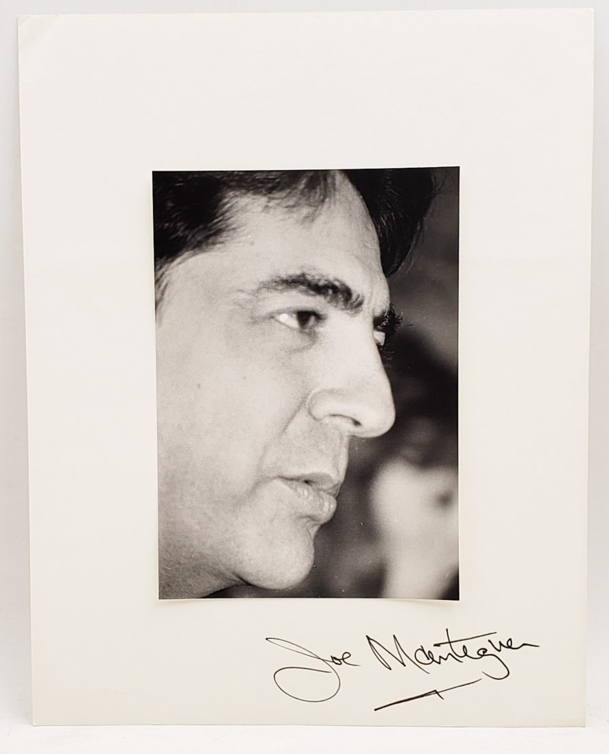 Joe Mantegna: Signed Photo Portrait: B/W photo of Joe Mantegna by P.Rankin- Smith mounted on art paper and signed on the margin by Joe Mantegna. The signature is authentic with provenance. Image size : 8.5 x 6 inches. Mount size: 11 x 14