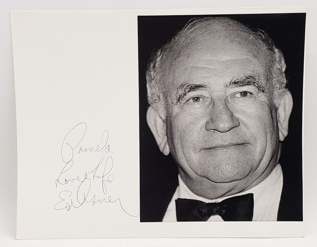 Ed Asner: Signed Photo Portrait: B/W photo of Ed Asner by P.Rankin- Smith mounted on art paper and signed on the margin by Ed Asner. The signature is authentic with provenance. Image size : 8 x 10 inches. Mount size: 11 x 14 inches. 