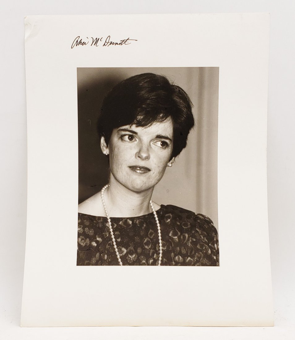 Alice Mc Dermott: Signed Photo Portrait: B/W photo of Alice Mc Dermott by P.Rankin- Smith mounted on art paper /board and signed on the margin by Alice Mc Dermott. The signature is authentic with provenance. Image size : 6.25 x 9 inches. Mou