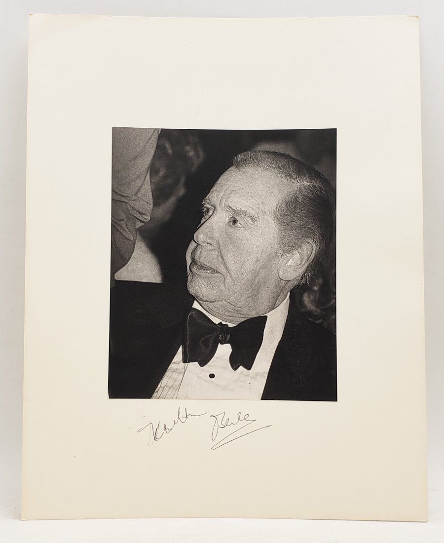 Milton Berle: Signed Photo Portrait: B/W photo of Milton Berle by P.Rankin- Smith mounted on art paper /board and signed on the margin by Milton Berle. The signature is authentic with provenance. Image size : 6.25 x 7.5 inches. Mount siz