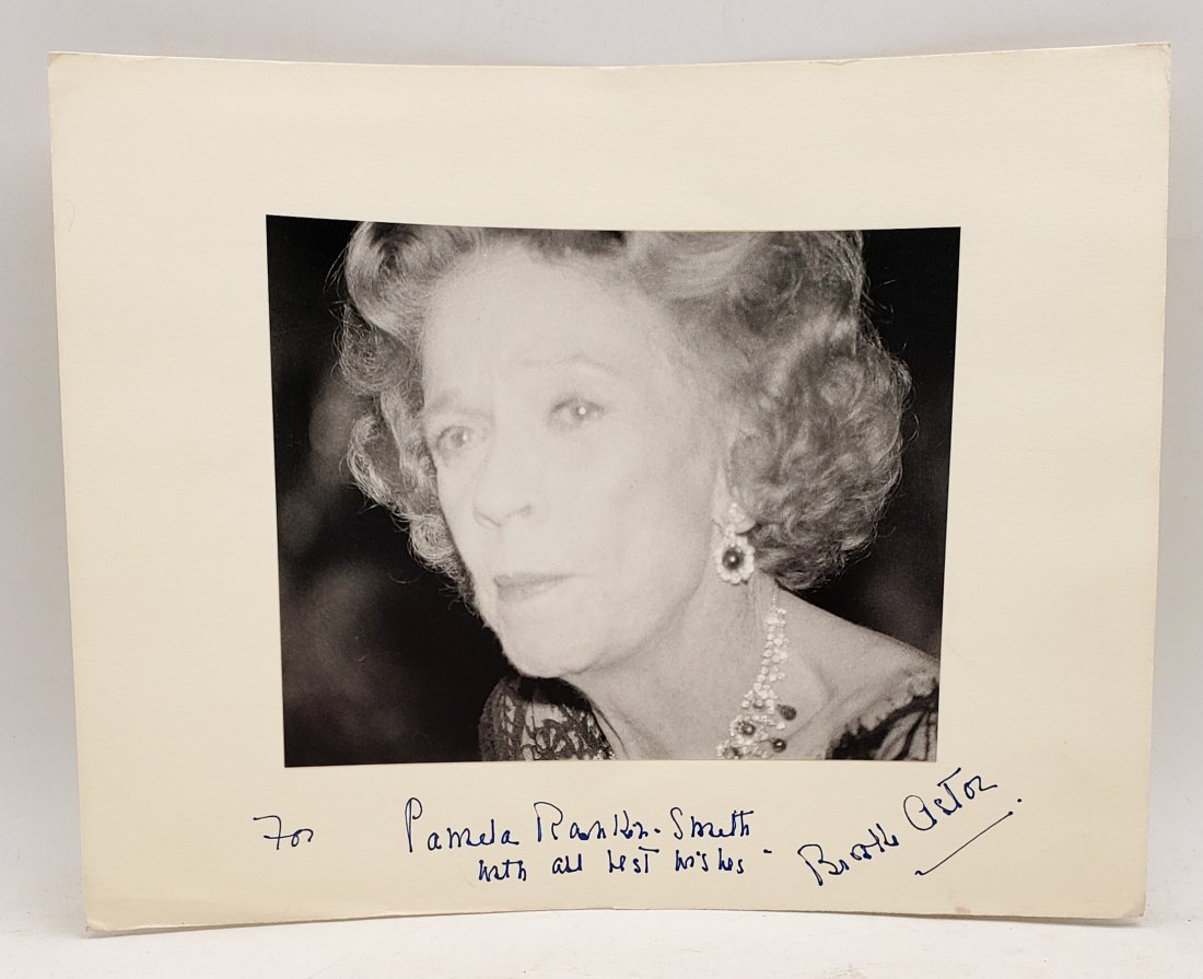 Brook Astor: Signed Photo Portrait: B/W photo of Brook Astor by P.Rankin- Smith mounted on art paper /board and signed on the margin by Brook Astor. The signature is authentic with provenance. Image size : 8.75 x 7 inches. Mount size: 1
