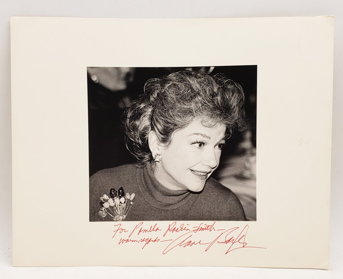 Anne Baxter: Signed Photo Portrait: B/W photo of Anne Baxter by P.Rankin- Smith mounted on art paper /board and signed on the margin by Anne Baxter. The signature is authentic with provenance. Image size : 7.5 x 7 inches. Mount size: 11