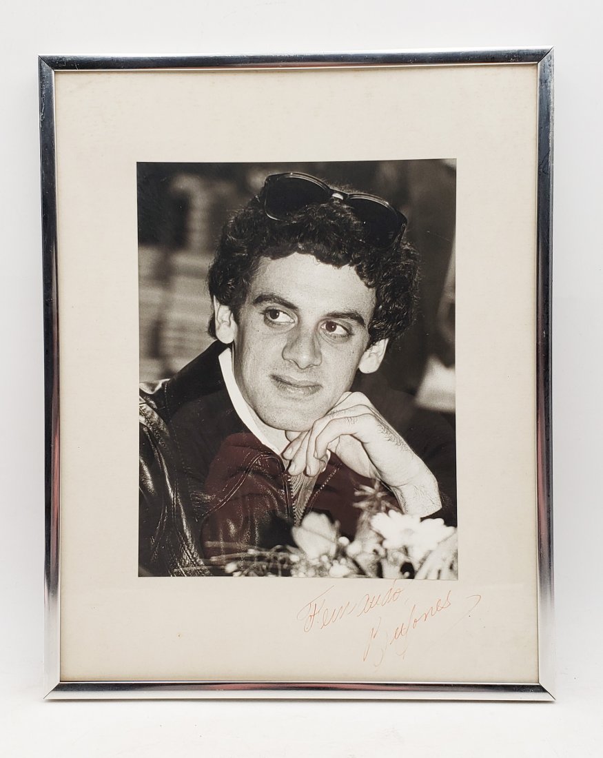 Fernando Bujones: Framed Signed Photo Portrait: B/W photo of Fernando Bujones by P.Rankin- Smith mounted on art paper /board and signed on the margin by Fernando Bujones. The signature is authentic with provenance. Image size : 9.25 x 7 inches. Fra