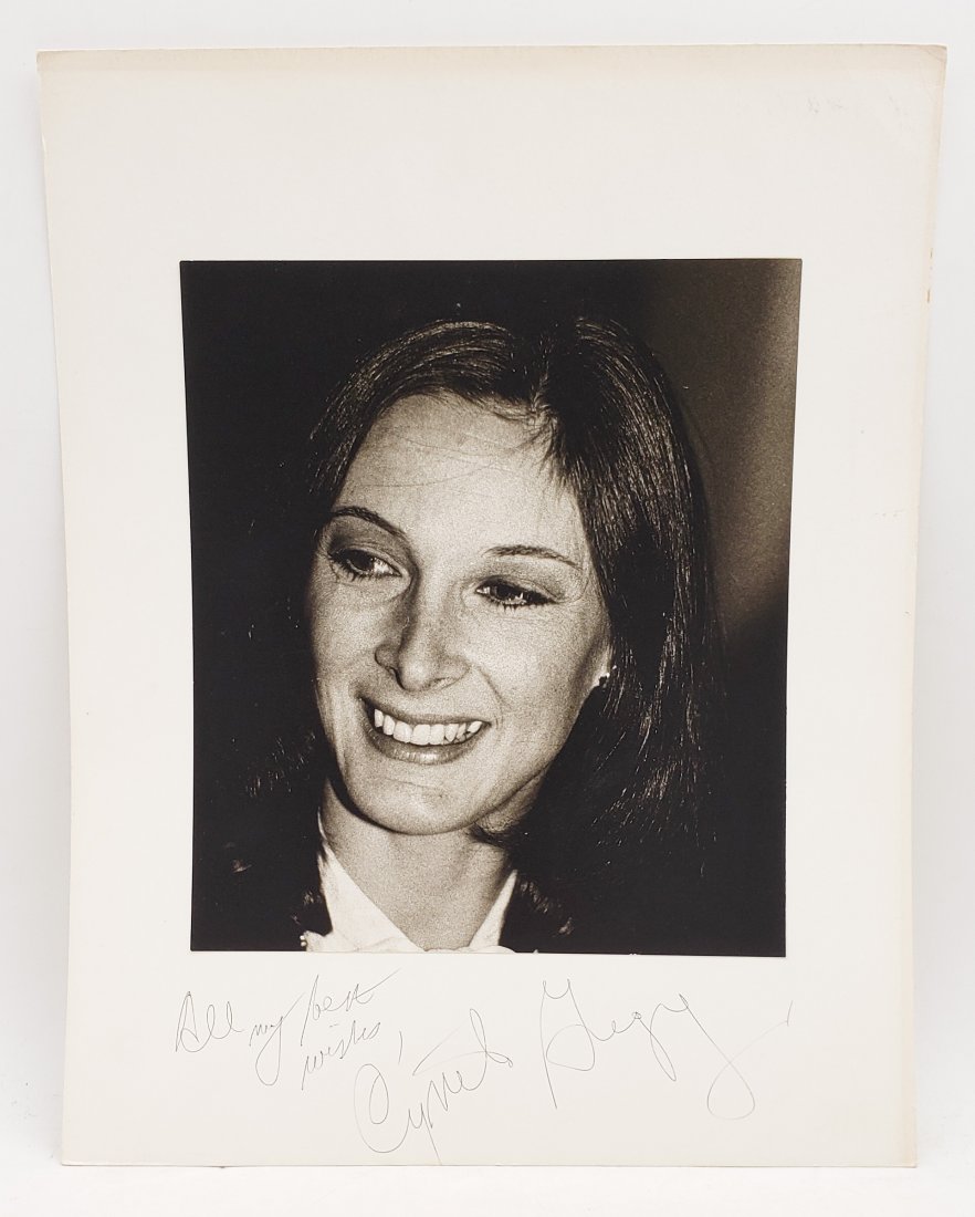 Cynthia Gregory, 1984: Signed Photo Portrait: B/W photo of Cynthia Gregory, 1984 by P.Rankin- Smith mounted on art paper /board and signed on the margin by Cynthia Gregory, 1984. The signature is authentic with provenance. Image size : 7.75 x 8.7