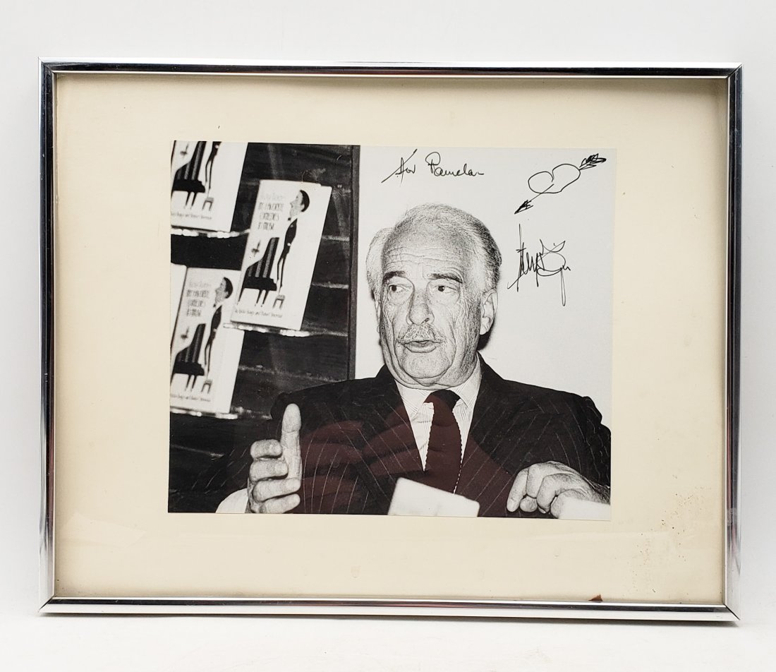 Victor Borgia: Framed Signed Photo Portrait: B/W photo of Victor Borgia by P.Rankin- Smith mounted on art paper /board and signed on the margin by Victor Borgia. The signature is authentic with provenance. Image size : 9 x 7.5 inches. Framed siz