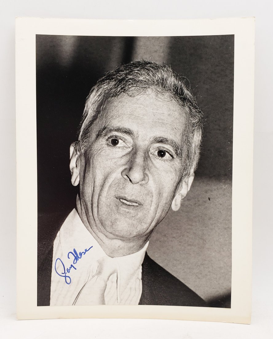 Gay Talese, 1987: Signed Photo Portrait: B/W photo of Gay Talese, 1987 by P.Rankin- Smith mounted on art paper /board and signed on the margin by Gay Talese. The signature is authentic with provenance. Image size : 9 x 13 inches. Mount size: