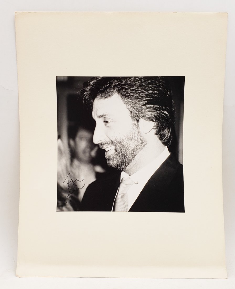 Ron Silver: Signed Photo Portrait: B/W photo of Ron Silver by P.Rankin- Smith mounted on art paper /board and signed on the margin by Ron Silver. The signature is authentic with provenance. Image size : 7 x 7.25 inches. Mount size: 11 