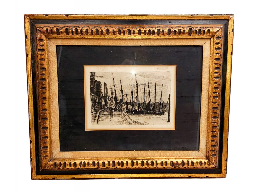 Whistler: "Billingsgate"  Etching 1859 Framed (1 of 3)
