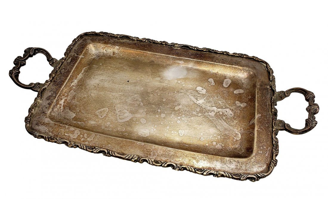 Heavy .925 Silver Tray -Tested (1 of 4)