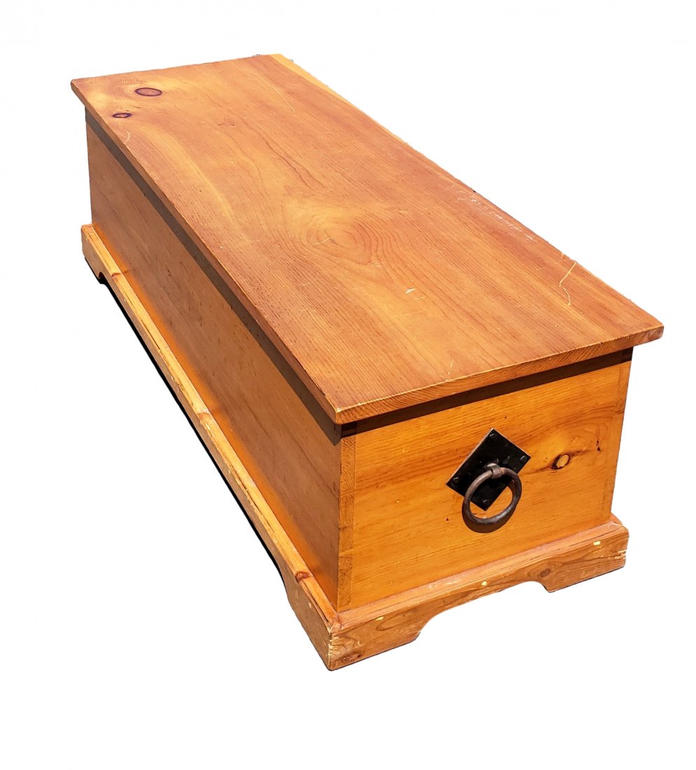 Golden Oak Colored Chest - Bench Height (1 of 4)