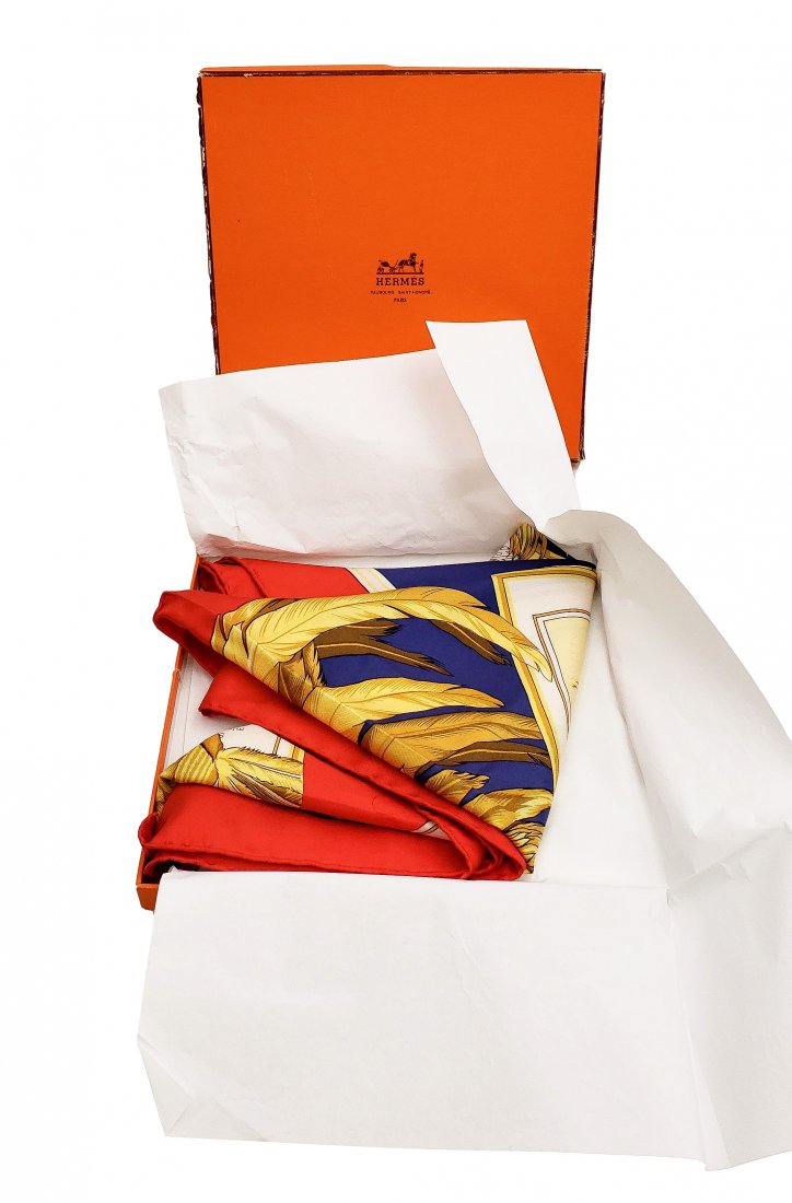 1950s Hermes Paris Scarf –    Combat de Coqs (1 of 4)