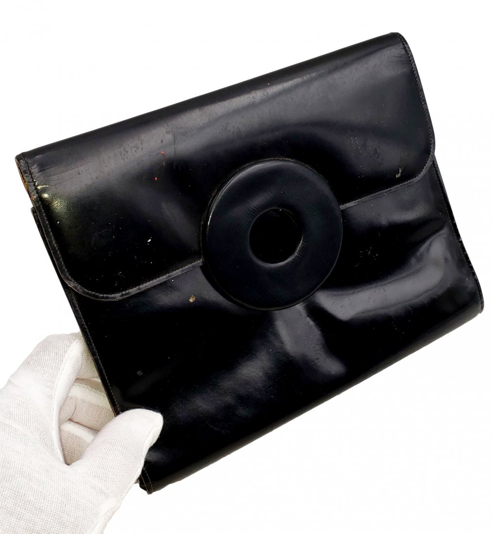 Vintage Christian Dior Black Envelope Clutch (1 of 5)