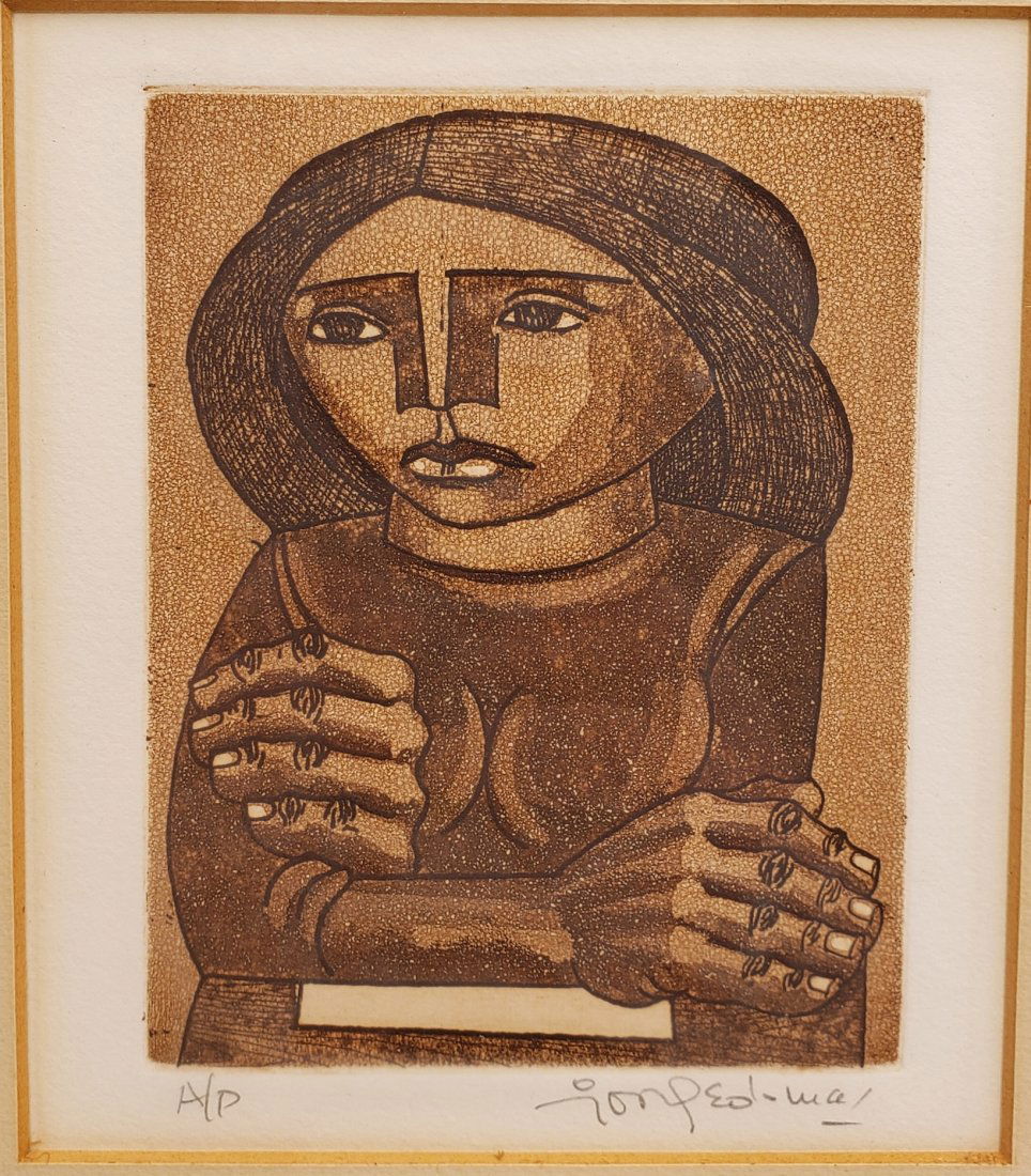Jorge Dumas: " Woman with Folded Arms" Signed COA (1 of 2)