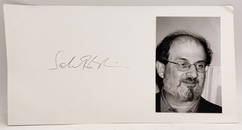 Salman Rushdie : Signed Photo Portrait