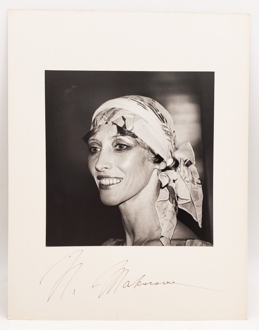 Natalia Romanovna Makarova : Signed Photo Portrait: B/W photo of Natalia Romanovna Makarova by P.Rankin- Smith mounted on art paper /board and signed on the margin by N. Makarova. The signature is authentic with provenance. Image size : 7.75 x 8 inches