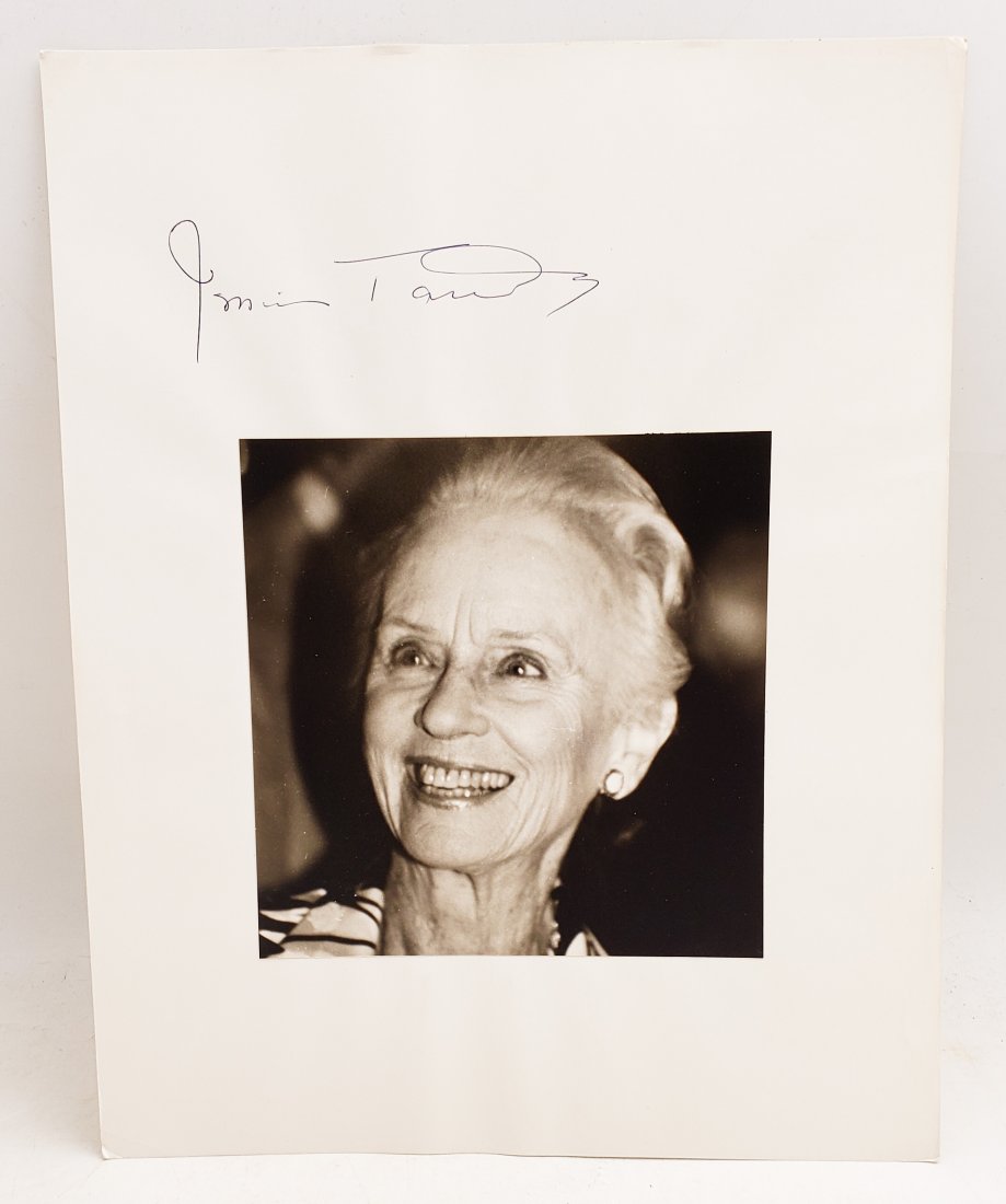 Jessica Tandy, 1992 : Signed Photo Portrait: B/W photo of Jessica Tandy by P.Rankin- Smith mounted on art paper /board and signed on the margin by Jessica Tandy, 1992. The signature is authentic with provenance. Image size : 6.75 x 6.75 inches. 