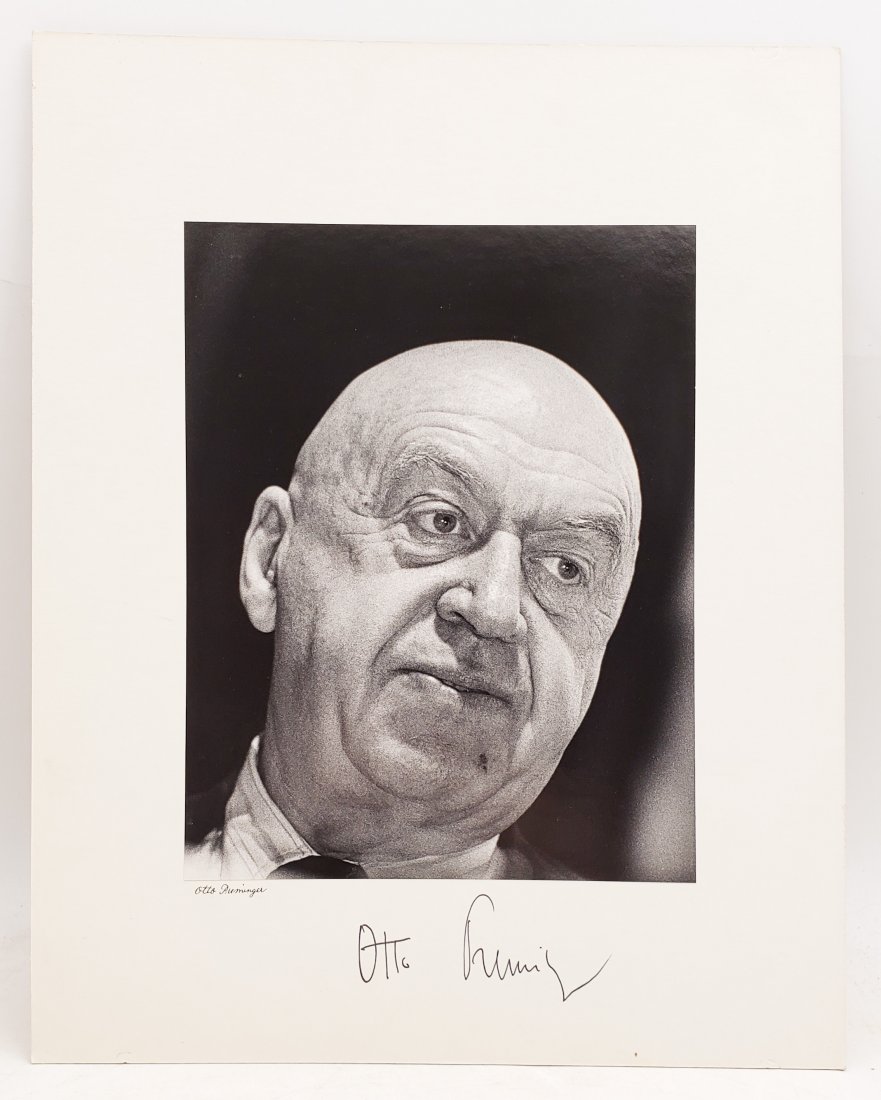 Otto Preminger: Signed Photo Portrait B/W photo (1 of 3)