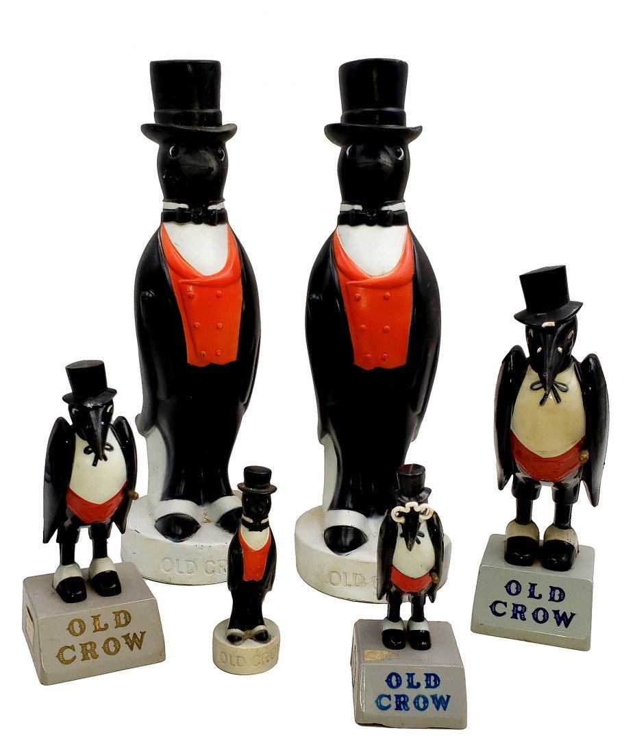 Vintage Old Crow Display Figures ( 6 ) (1 of 3)