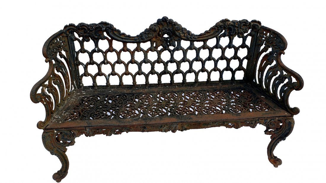 Antique Cast Iron Garden Bench - Mexico (1 of 7)