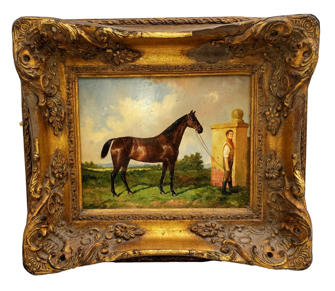 Belle OOB : Signed 19th C  Equine Portrait  (1 of 5)