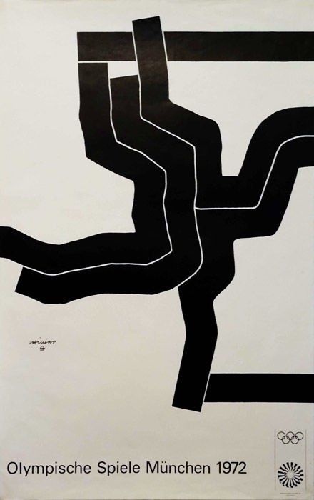 1972 Munich Olympics Poster by Eduardo Chillida (1 of 3)