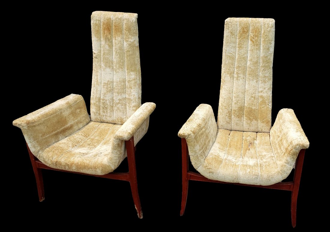 Sculptural 3-Leg Bird Chairs Mid-Century: Kagan, Pear (1 of 6)