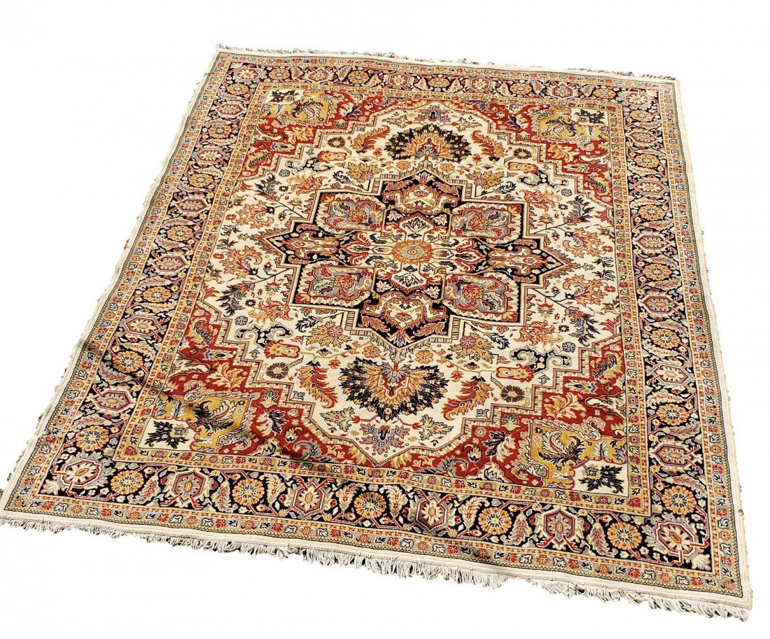 Classic Persian Nain / Isfahan on Cream Field Rug (1 of 6)