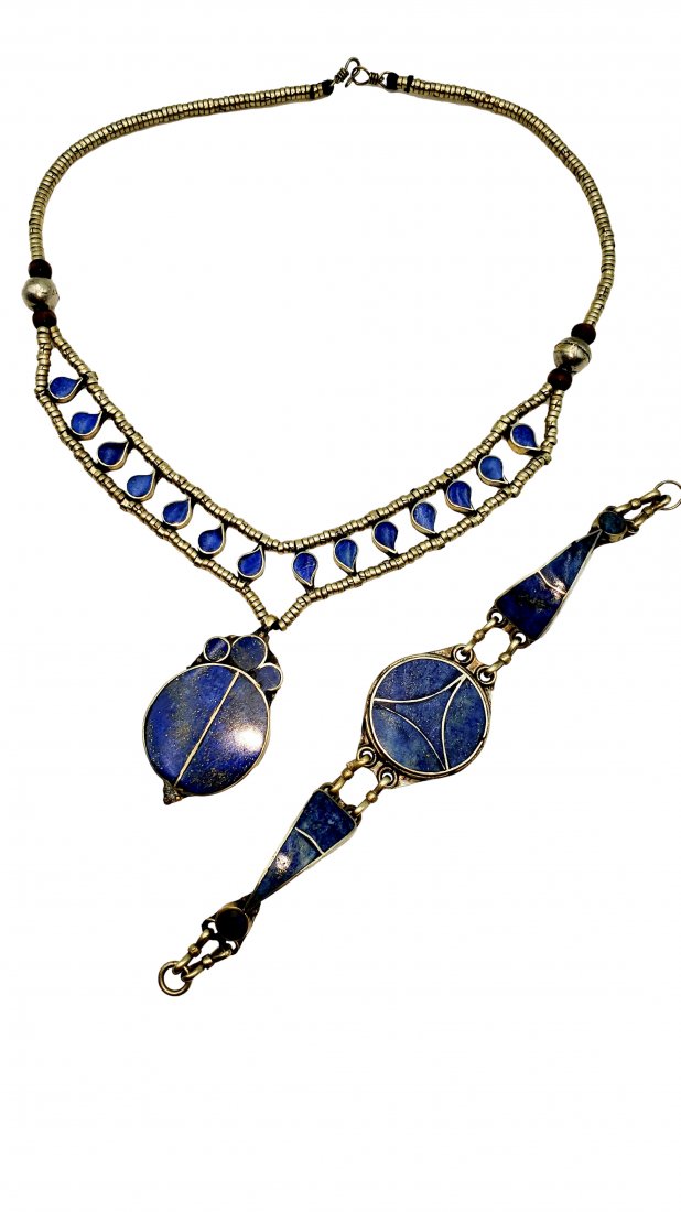 Silver and Lapis Lazuli Set: 2pcs (1 of 3)