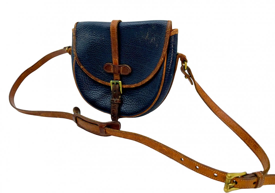 Dooney and Bourke Navy Blue Leather Shoulder Bag (1 of 9)
