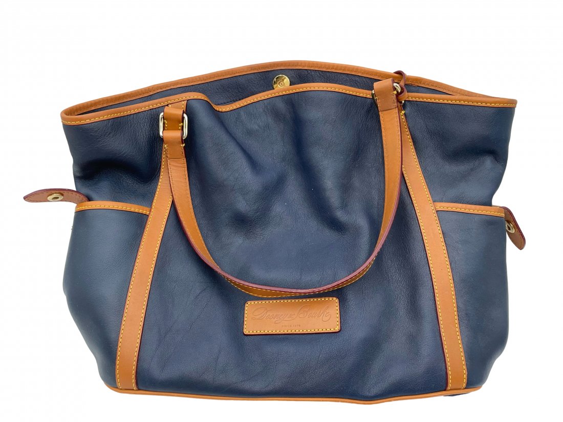 Dooney and Bourke Navy Blue Leather Tote Bag (1 of 7)