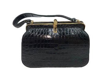 Black Patent Leather Handbag (1 of 6)