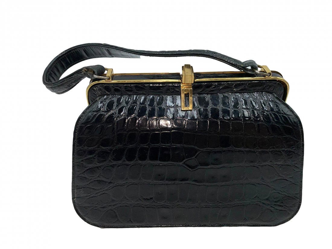 Rosenfeld Black Patent Leather Handbag (1 of 6)