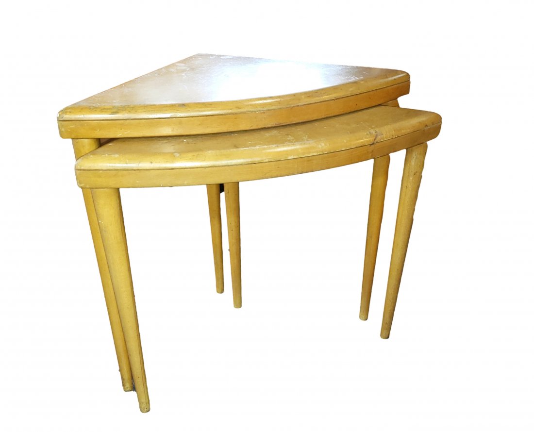 Heywood Wakefield  Nesting Triangles: 2 End Tables (1 of 3)