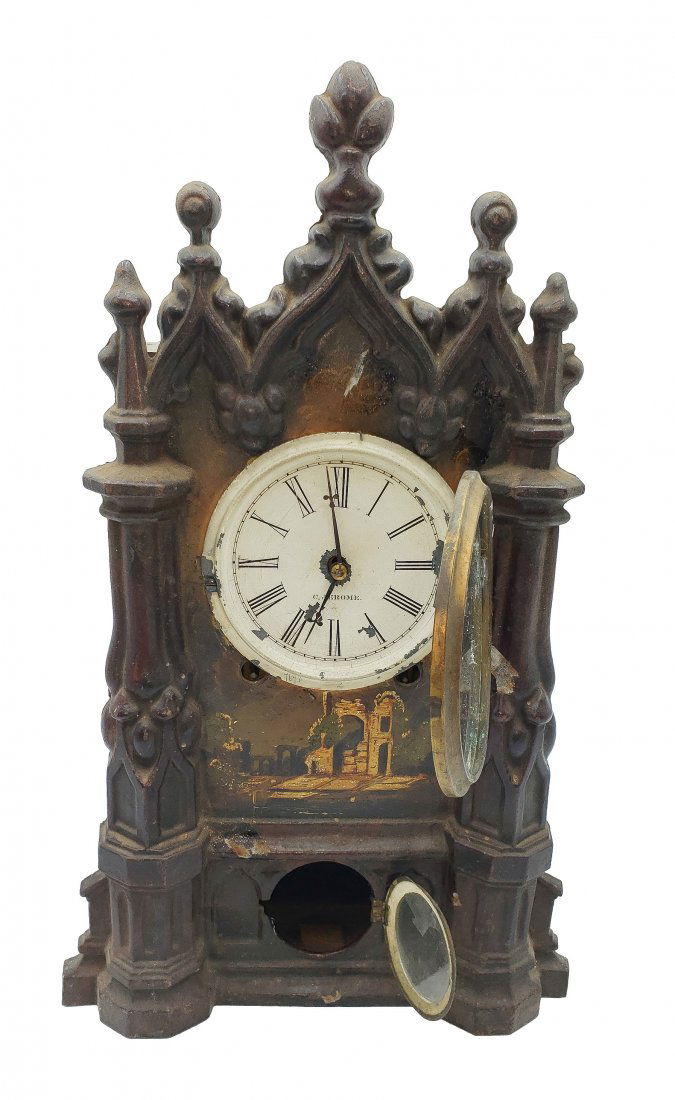 Unique Iron Castle Front Clock (1 of 5)