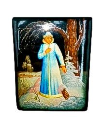 Palekh Russian Lacquer Casket -Box : Winter Fairy Tale (1 of 4)