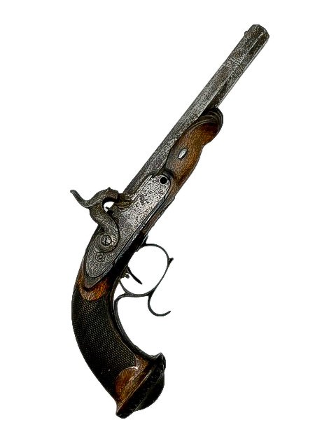 Belgian Target Percussion Pistol: Mid 1800s (1 of 5)