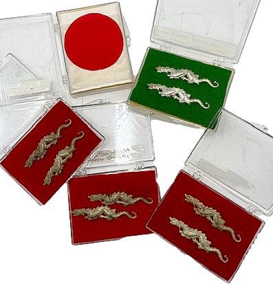 Japanese Militaria Lot: Rising Sun and Ryu Menuki (1 of 5)