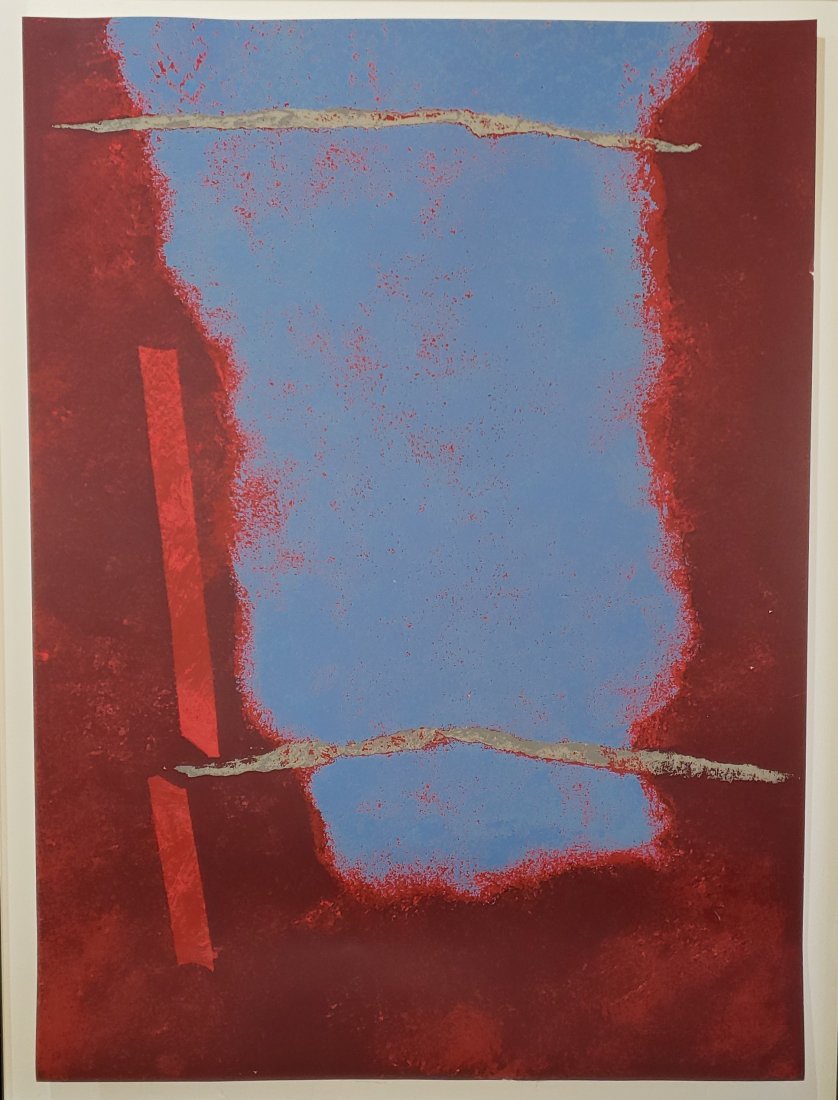 Signed Stamos Untitled Infinity Field (Red and Blue) (1 of 3)