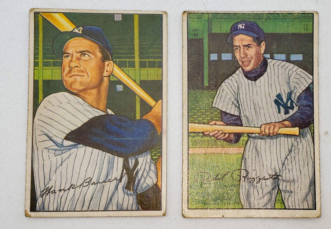 1952  Yankees Rizzuto: Bauer Bowman Baseball Cards (1 of 5)