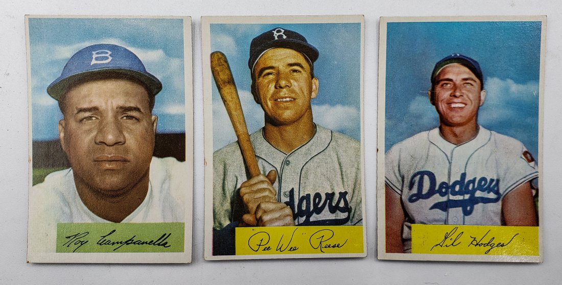 1954 Brooklyn Dodgers Cards: Reese, Campanella, Hodges (1 of 5)