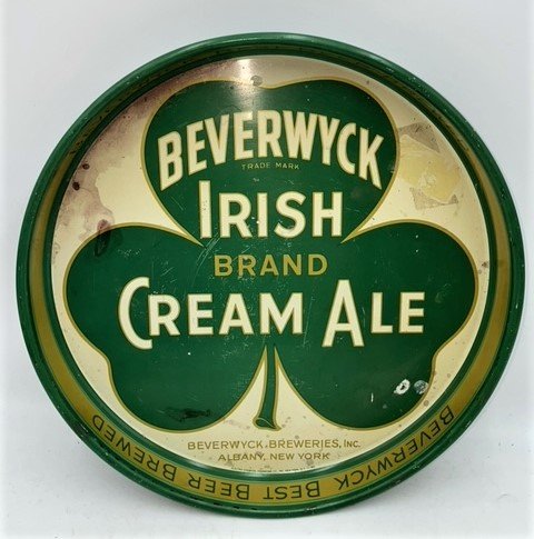 Beverwyck Irish Brand Cream Ale Beer Tray Circa 1930s (1 of 8)