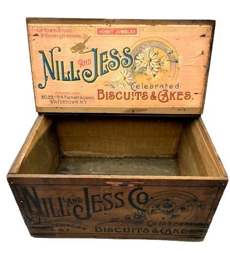 Vintage  Biscuits and Cakes Crate : Decor Wood Box (1 of 8)