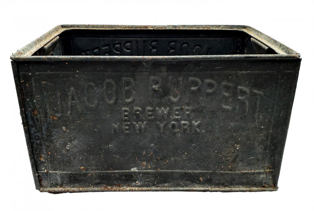 Circa 1918 Metal Brewery Crate: JACOB RUPPERT BREWER NY (1 of 4)