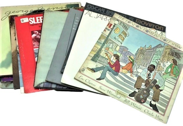 Jazz, Blues, and More 14 Records: Fourteen classic Jazz, Blue and Rand B , albums, each with that unmistakable vinyl vibe. Guaranteed tested playable, enjoyed and in very good used condition; Covers vary but most are good to fine.The 