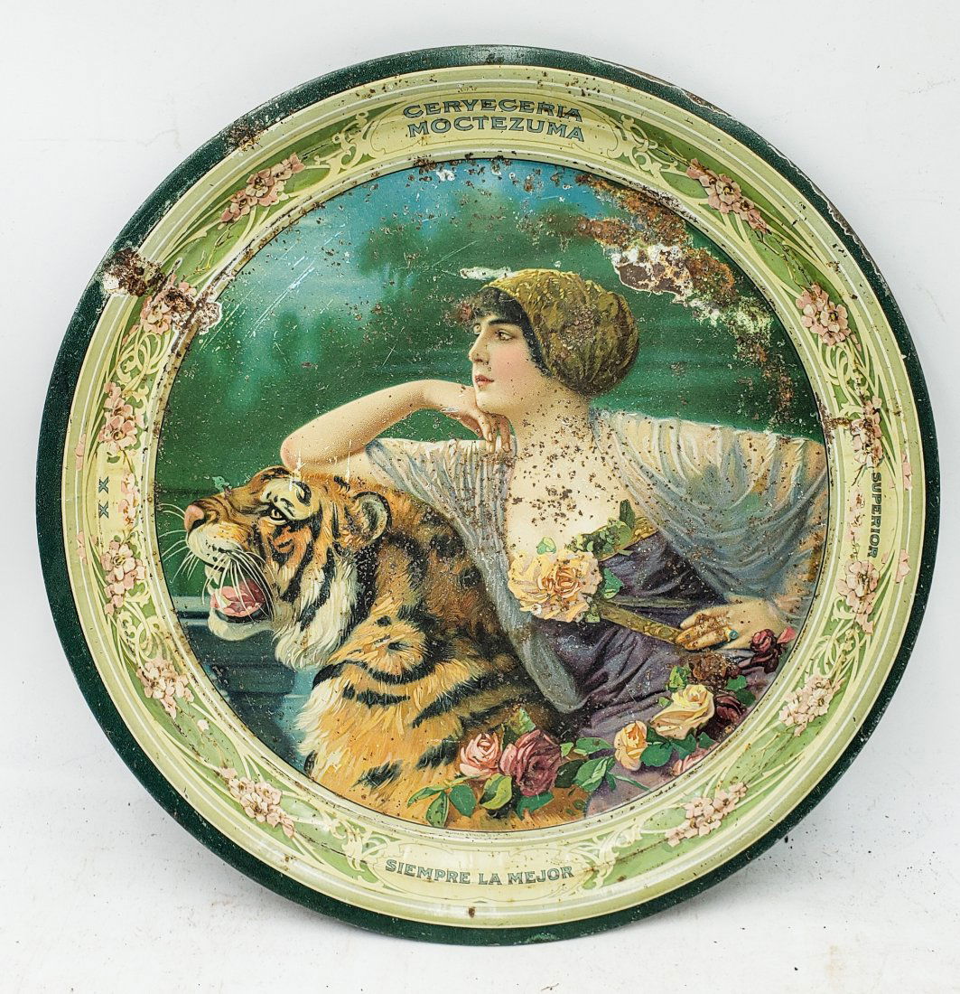 Cerveceria Moctezuma : Rare Pre Pro Litho Tray (1 of 6)