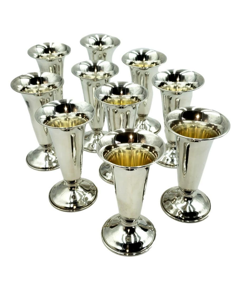 Sterling Silver Parfait Cups (10) : Silver Weight 18.49 Troy Oz. (1 of 5)