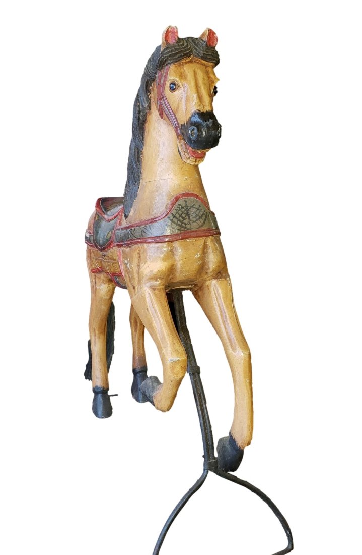 1970s Vintage Poly Chromatic Carved Horse (1 of 6)