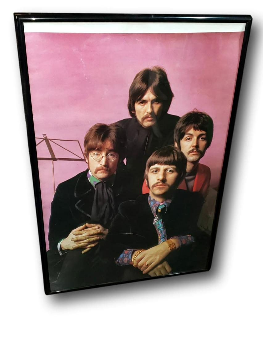 The Beatles Circa 1967 Italian Print Pink Background (1 of 4)